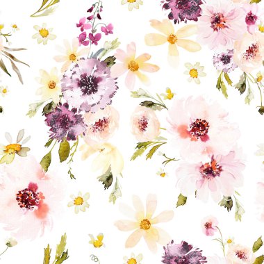 Çiçeksiz suluboya desen