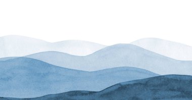 Suluboya Mavi Dağ Manzarası Arkaplanı