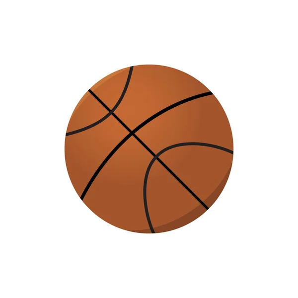 Basketboll Isolerade Vit Bakgrund Vektor Illustration — Stock vektor
