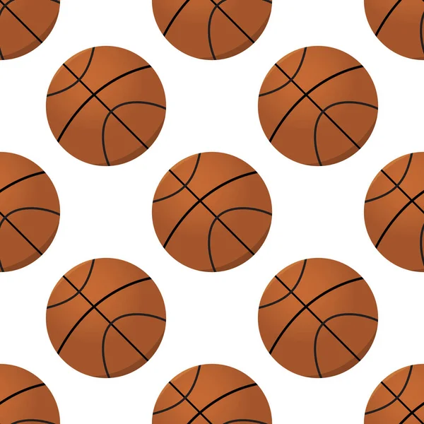 バスケットボールパターンの背景 ベクターイラスト — ストックベクタ