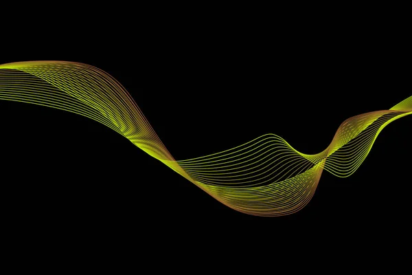 Красочные Линии Золотой Волны Абстрактный Фон Обои Векторная Миграция — стоковый вектор