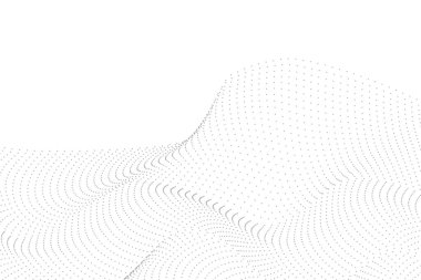 Dalga Çizgileri Düzen Çemberi Çerçeve Soyut Arkaplan. İzole edilmiş. Vektör