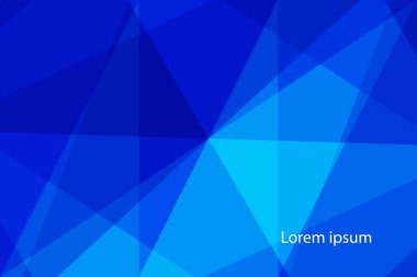 Soyut Mavi Modern Arkaplan. Geometrik Sancak. Duvar kağıdı. Vektör İllüstrasyonu