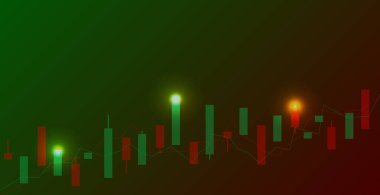 Borsa Ticaret Arkaplanı. Duvar kağıdı. Finans Arkaplanı. Vektör İllüstrasyonu