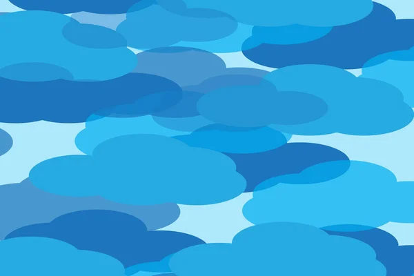 Blaue Wolken Muster Abstrakten Hintergrund Valentinstag Banner Tapete Vektorillustration — Stockvektor