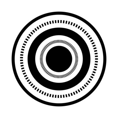 Soyut Teknoloji Çemberi. Logo Tasarımı. Vektör