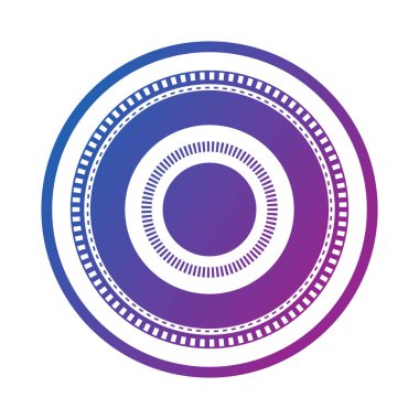 Renkli Soyut Teknoloji Çemberi. Logo Tasarımı. Vektör