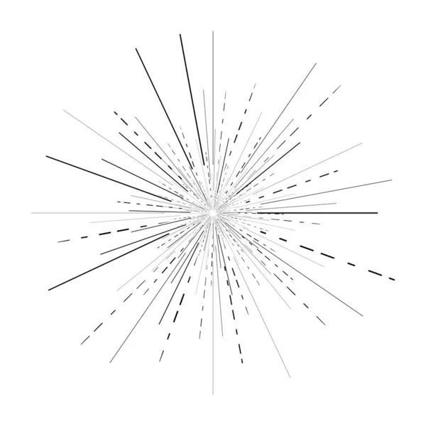 Абстрактна Лінія Сонячний Спалах Ретро Вінтажний Стиль Векторна Ілюстрація — стоковий вектор
