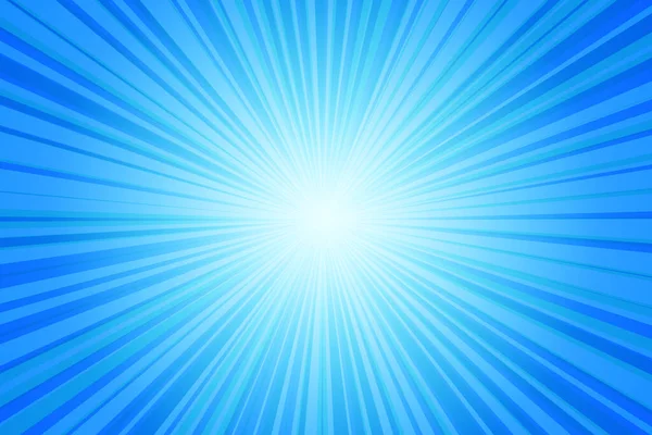 青のサンバーストパターン背景 光線だ ラディアルだ 冬のバナー ベクターイラスト — ストックベクタ