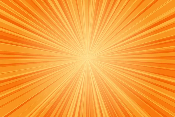 Orange Sunburst Mönster Bakgrund Strålar Radial Summer Banner Vektor Illustration — Stock vektor