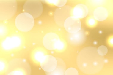 Altın Noel Işığı Bokeh desenli soyut arka plan. Modern duvar kağıdı. Sevgililer Günü Bayrağı. Kutlama. Vektör İllüstrasyonu