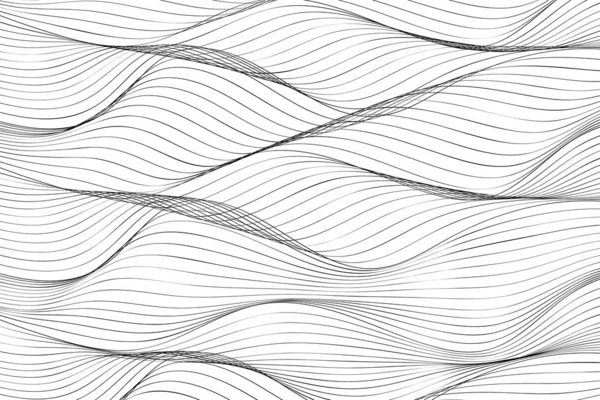 Wave Lines Pattern Abstract Achtergrond Vector — Stockvector