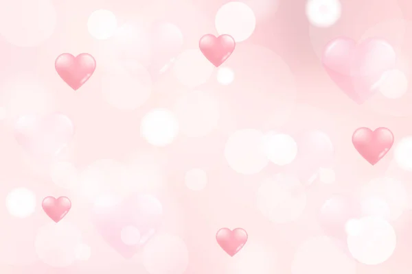 Fundo Feliz Dia Dos Namorados Com Coração Vermelho Vetor — Vetor de Stock