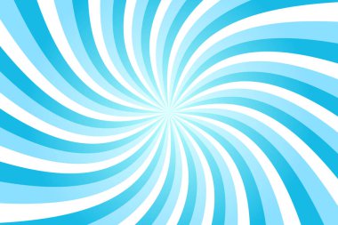 Mavi Kıvrımlı Güneş Patlamaları Özgeçmişi. Ben Ray. Radikal. Vektör İllüstrasyonu