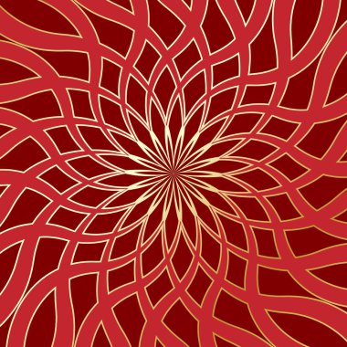 Soyut Altın Geometrik Güneş Işığı Deseni Soyut Arkaplan. Ben Ray. Radikal. Bakış açısı. Vektör İllüstrasyonu