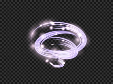 Neon Renkli Parlayan Işıklar Çemberi Çerçeve Hattı Soyut Arkaplan. Vektör İllüstrasyonu