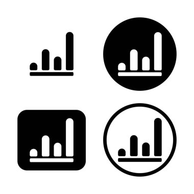 Büyüme Grafik Simgesini Beyaz Arkaplanda Ayır. Tahsilat. Vektör İllüstrasyonu