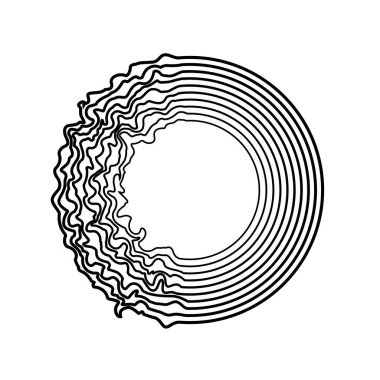 Siyah çarpık akış çizgileri