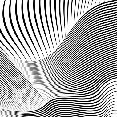  Siyah deforme olmuş dalgalı çizgiler