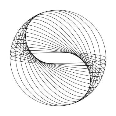 Çember şeklinde siyah yuvarlak çizgiler
