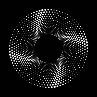 Girdap şeklinde yarım ton noktalar