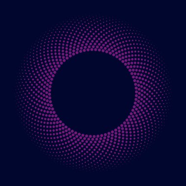 Mor soyut yarım ton noktaları daire şeklinde.