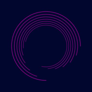 Halka şeklinde mor kıvrımlı çizgiler