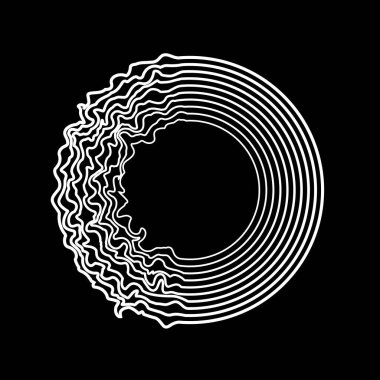 Beyaz çarpık akış çizgileri