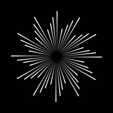 Beyaz radyal çizgiler vektör çizimi