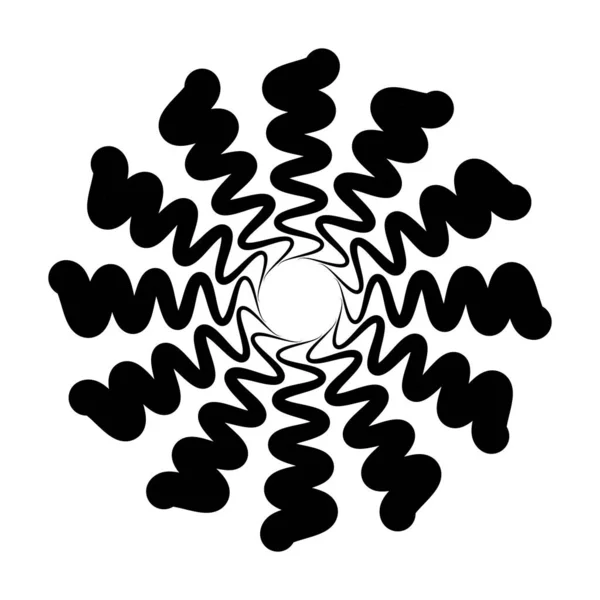 Abstracte Zwarte Cirkel Vorm — Stockvector