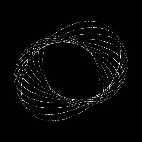 Abstract Grunge Ellipsen Spiraalvorm — Stockvector