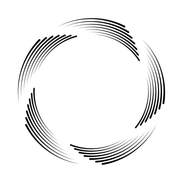Μαύρες Καμπύλες Γραμμές Ταχύτητας Μορφή Δακτυλίου — Διανυσματικό Αρχείο
