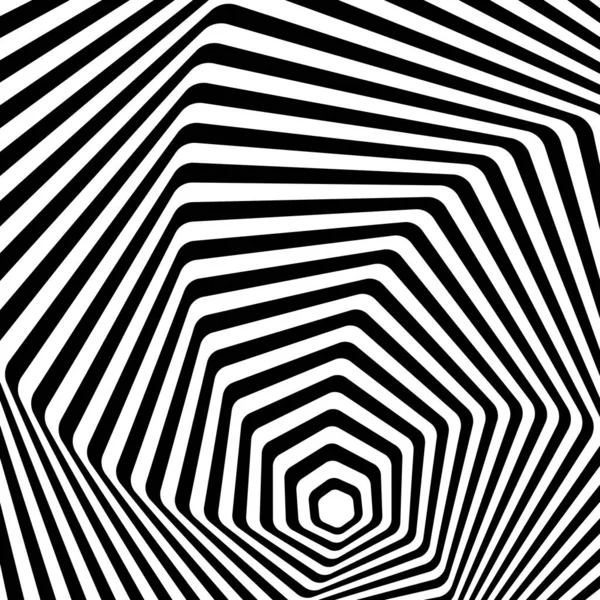 Art Optique Noir Sous Forme Vortex — Image vectorielle
