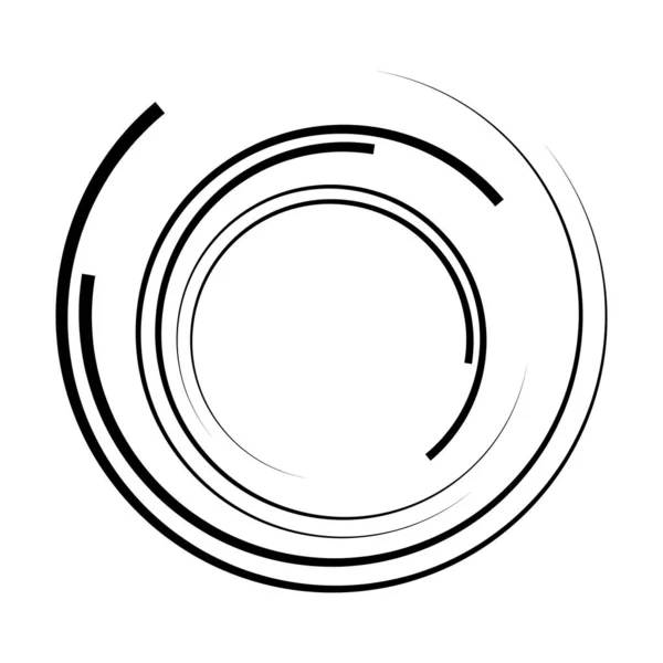Líneas Velocidad Redondeadas Negras Forma Círculo — Archivo Imágenes Vectoriales
