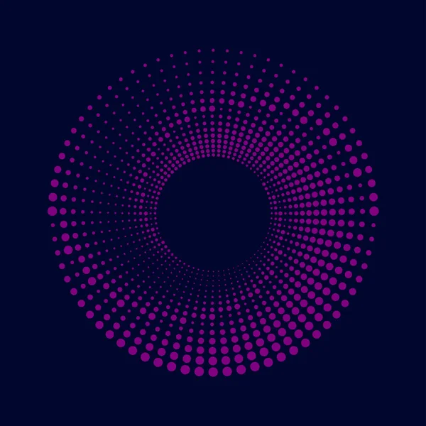 Demi Ton Pointillé Forme Violette Forme Cercle — Image vectorielle