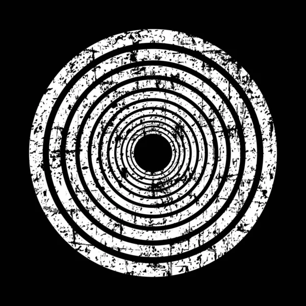 Ακτινική Grunge Λευκές Γραμμές Μορφή Δακτυλίου — Διανυσματικό Αρχείο