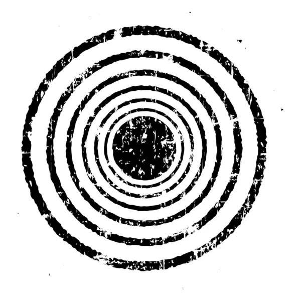 リング状の放射状グランジーブラックライン — ストックベクタ