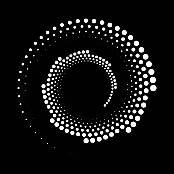 Soyut spiral şeklinde beyaz yarım ton noktalar