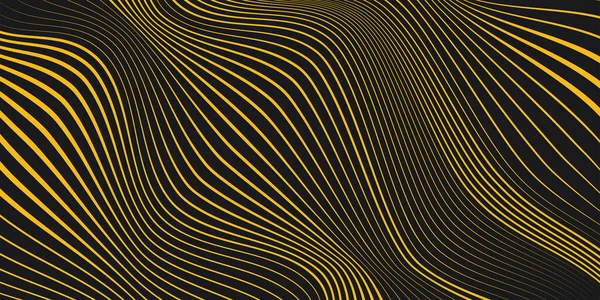 Жовті Хвилясті Смуги Векторні Ілюстрації — стоковий вектор