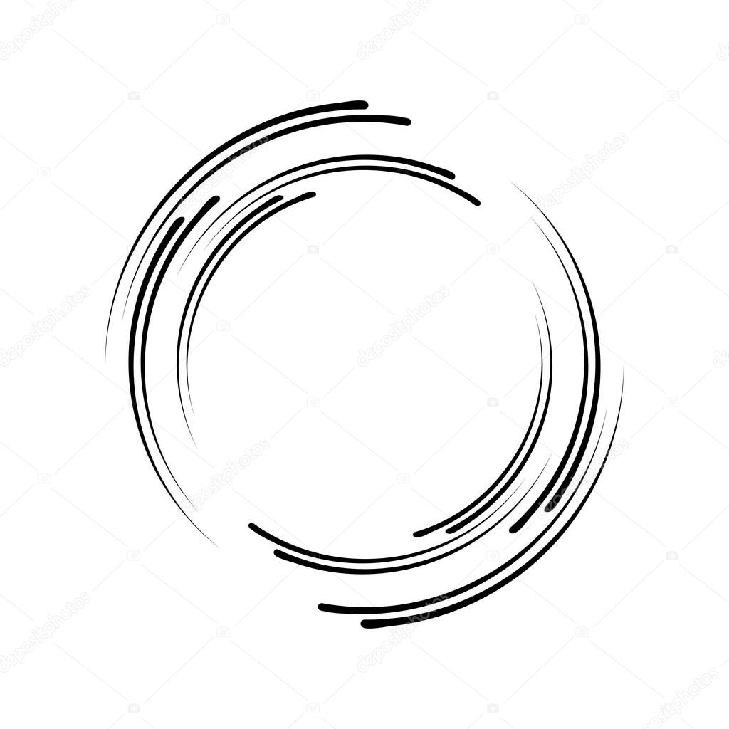 Vector speed lines in circle form