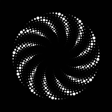döndürülmüş yarım ton noktaları arkaplan vektör resimlemesi