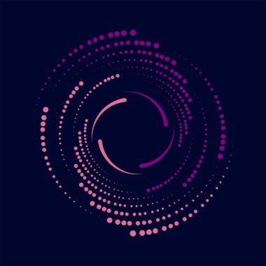 Pembe ve menekşe vektör çizgileri daire şeklinde