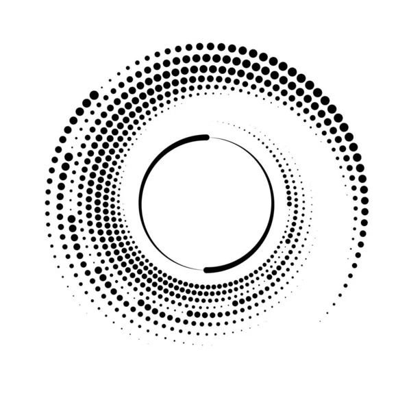 Радіальні Пишні Смуги Крапки Чорно Білі — стоковий вектор