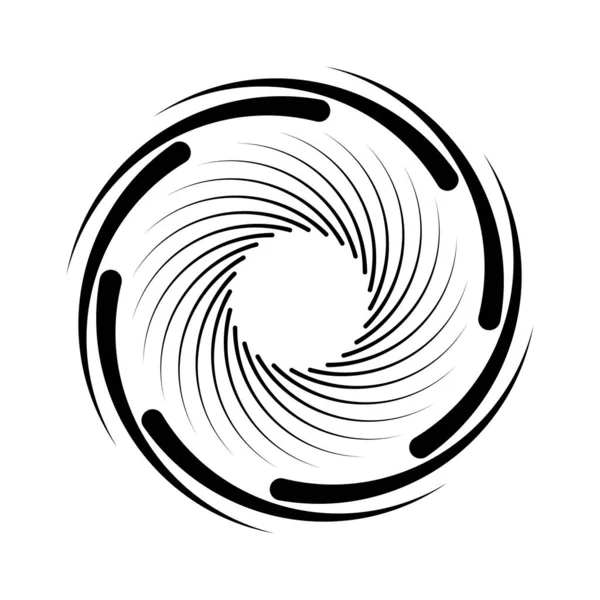 Волнистые Пунктирные Линии Скорости Спиральной Форме — стоковый вектор