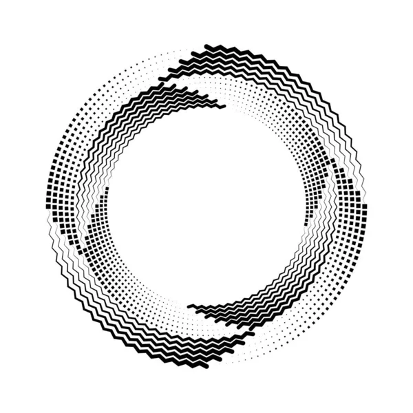 Wavy Dotted Speed Lines Spiral Form — Stock Vector