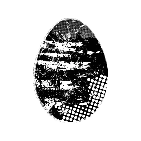 Grunge Easter Egg Vector Illustration — 스톡 벡터