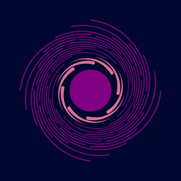 Pembe ve menekşe vektör çizgileri daire şeklinde