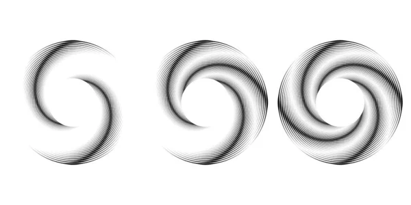 Jeu Lignes Vitesse Blanches Forme Spirale — Image vectorielle