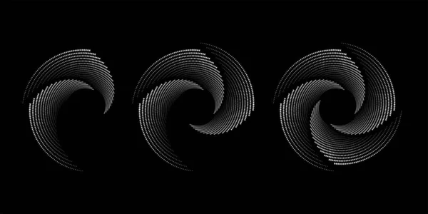 Набір Білих Ліній Швидкості Спіральній Формі — стоковий вектор