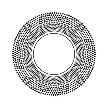 Yuvarlak siyah üçgenler